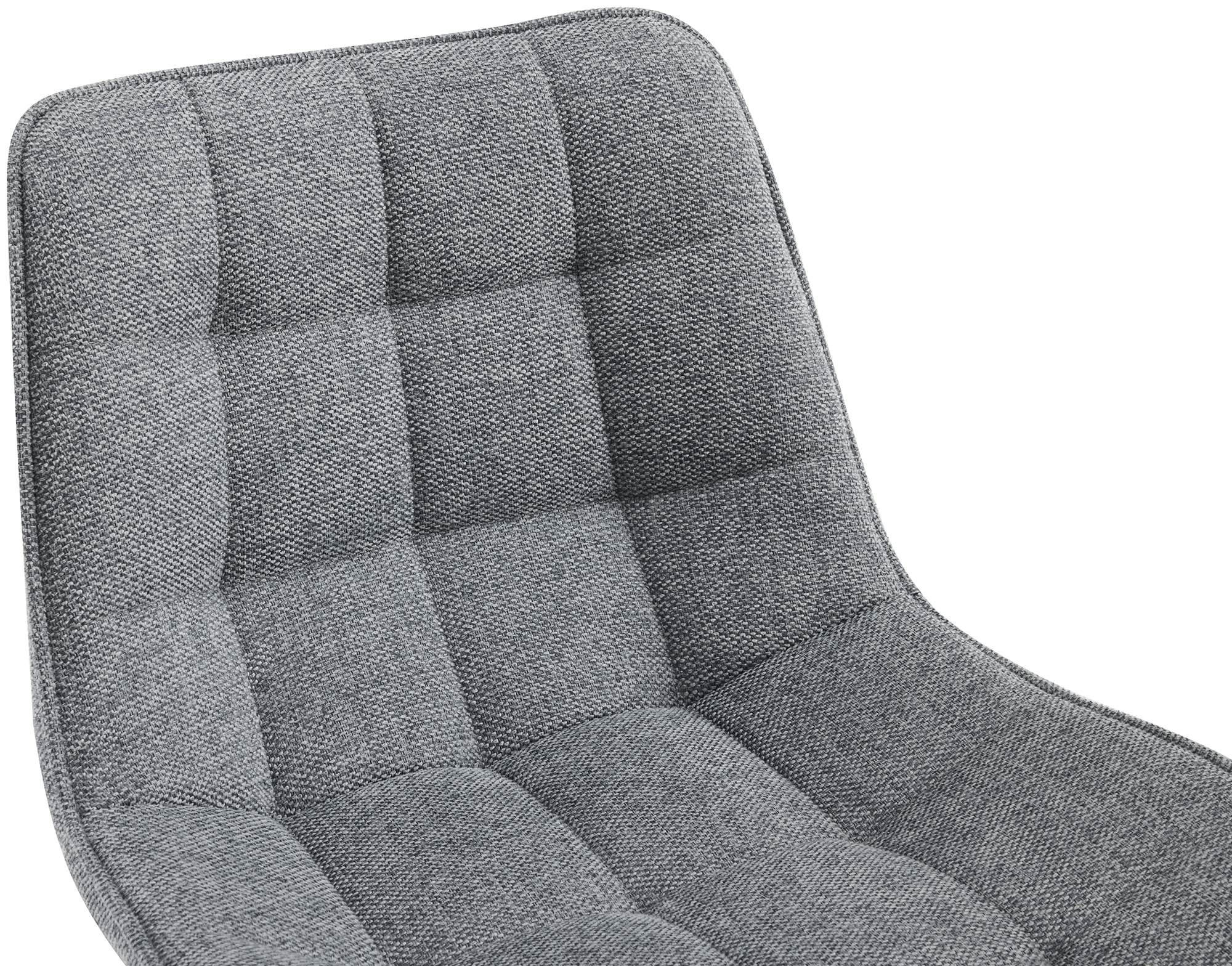 BARHOCKER Stoff grau - Schwarz/Grau, Textil/Metall (47/106/52cm) - CLP