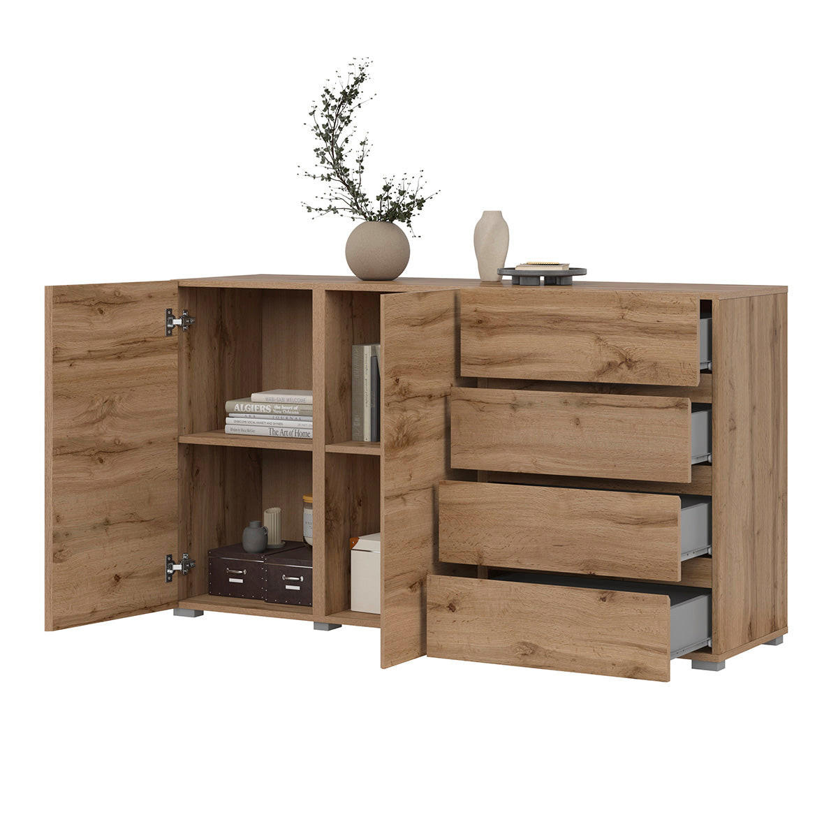 KOMODA Maxis Les - rjava, leseni material (138/78/40cm) - Petits-meubles