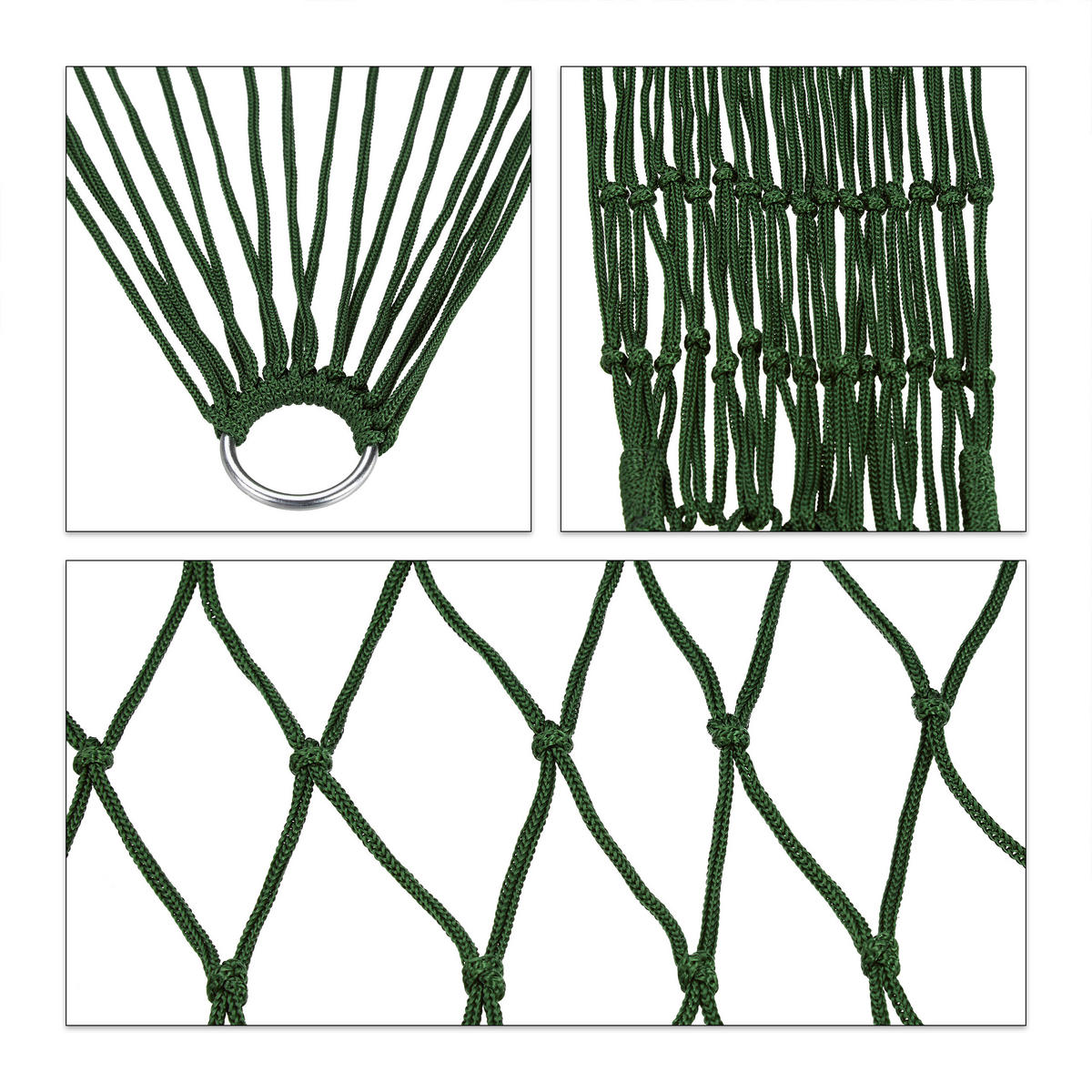 2xNETZHÄNGEMATTE - Multicolor, Textil/Metall (140/1.5/436cm) - Relaxdays