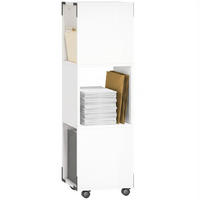 AKTENSCHRANK Weiß 33.5/33.5/111.0 cm - Weiß, Holzwerkstoff (33.5/111/33.5cm)
