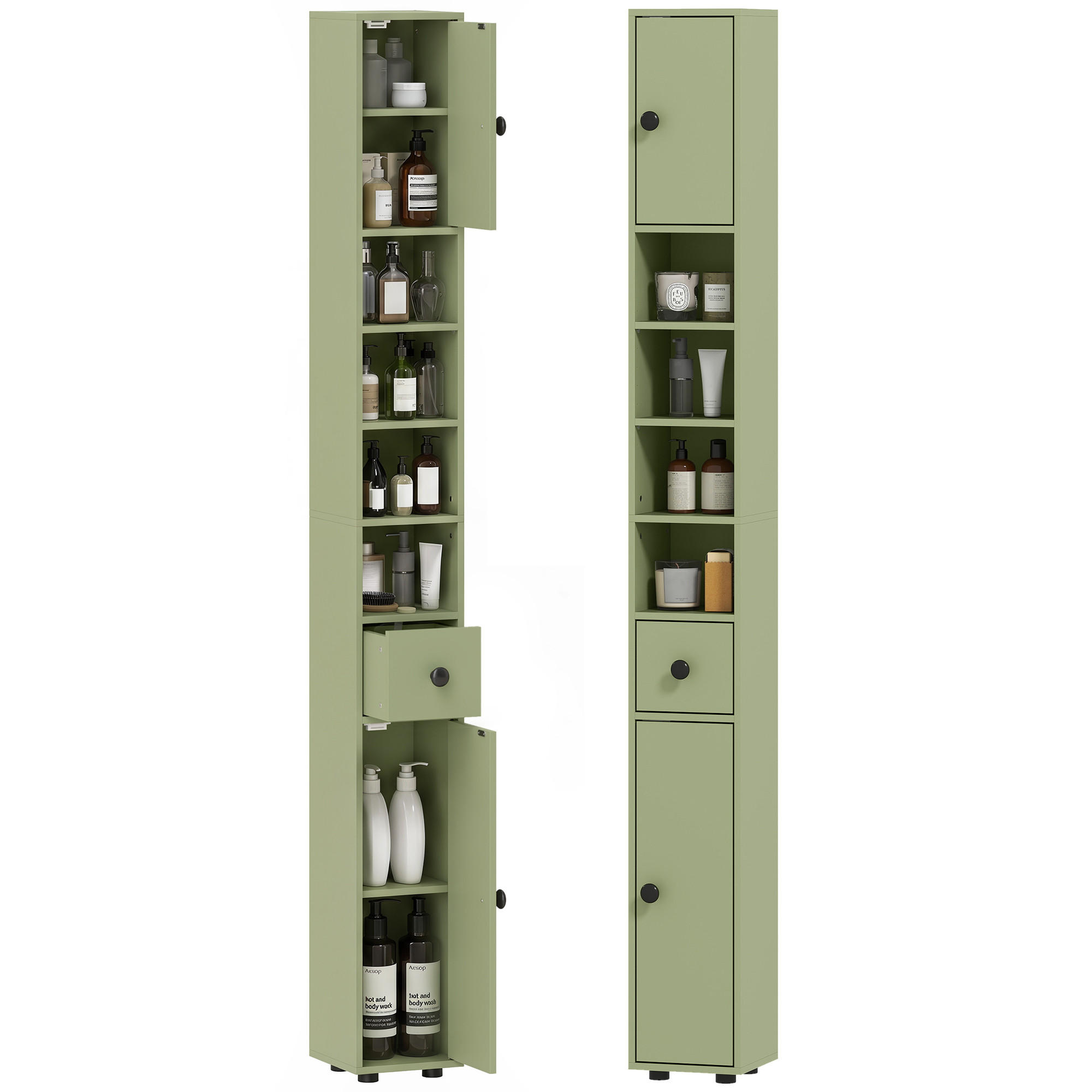 XXXLutz Mehrzweckschrank Grün 20x180x20 cm