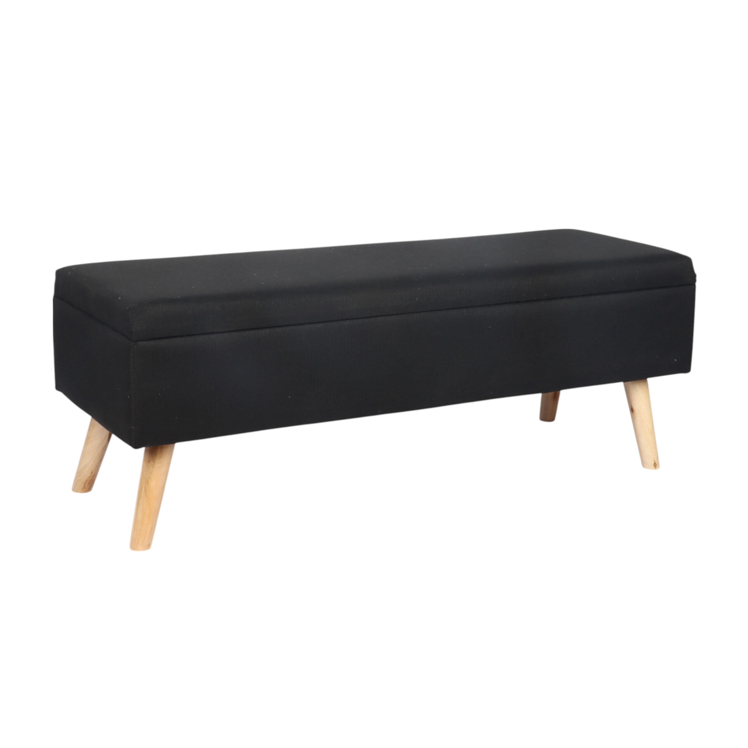 SITZBANK - Schwarz, Holz/Holzwerkstoff (110/40/40cm) - Relaxdays