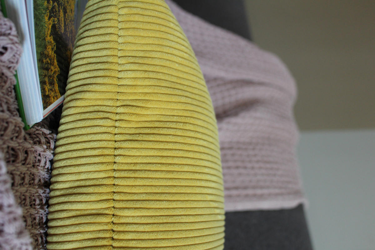 KISSENHÜLLE Inga Cord Look gelb - Gelb, Textil (40/40cm) - Magma Heimtexx