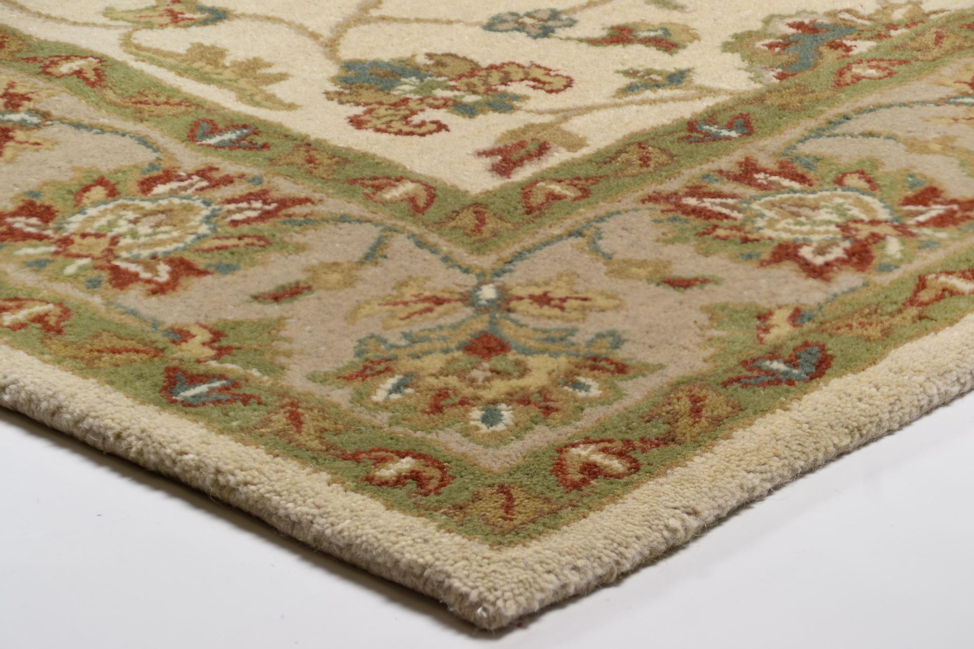 Thumbnail - Theko Handtuftteppich, Creme, Textil, Orientalisch, Rechteckig, 60x90 cm, GoodWeave, antistatisch, Teppiche & Böden, Tep...