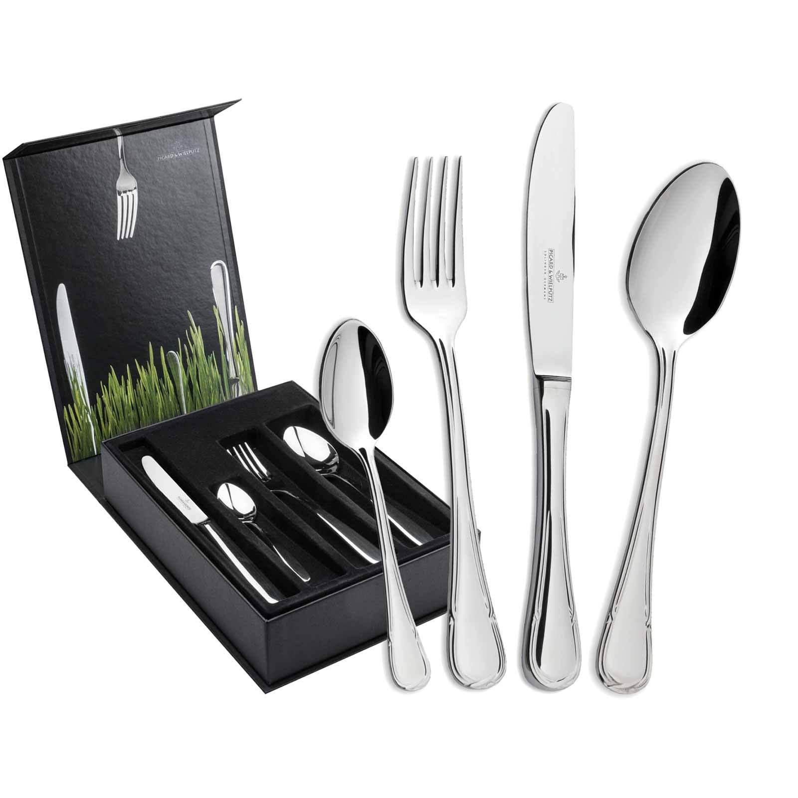 TAFELBESTECK INKL. BESTECKBOX Ligato silber 24er Set - Silberfarben, Metall - Picard & Wielpütz