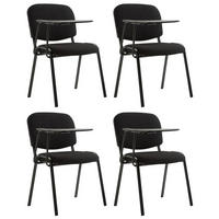 BESUCHERSTUHL 4er Set Stoff schwarz - Schwarz, Textil/Metall (53/81/71cm) - CLP