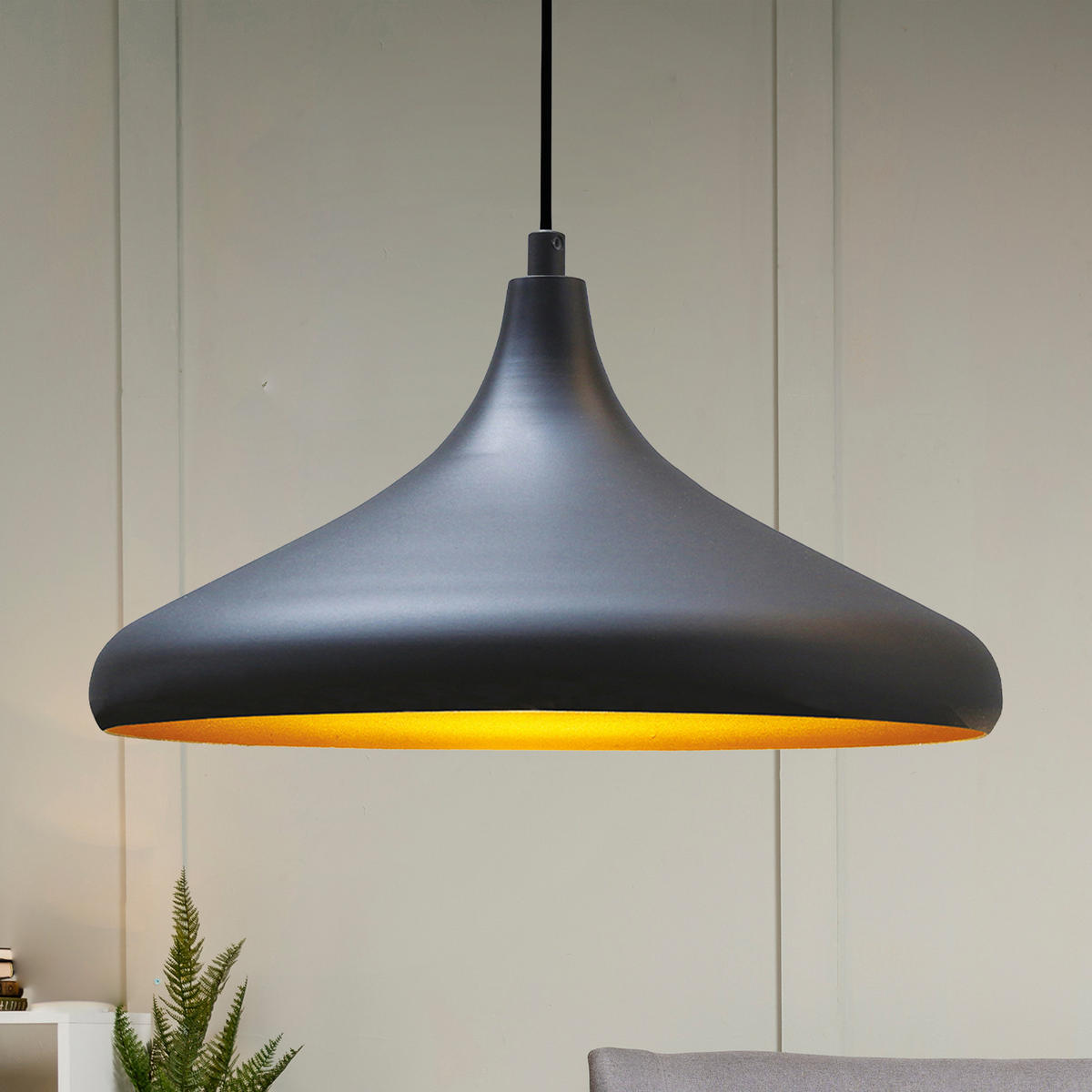 PENDELLECUHTE Plugra - Schwarz, Metall (35/35/20cm) - Bamyum