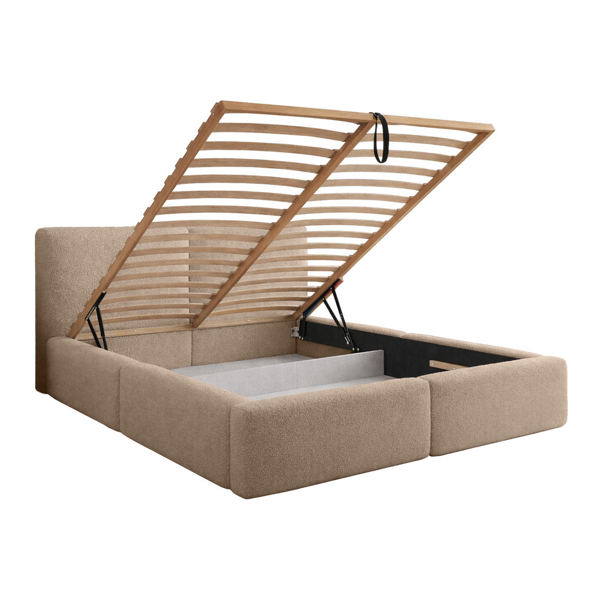 POLSTERBETT NUVARI 180x200 cm, Beige - Beige, Textil (200/180cm) - Fedve