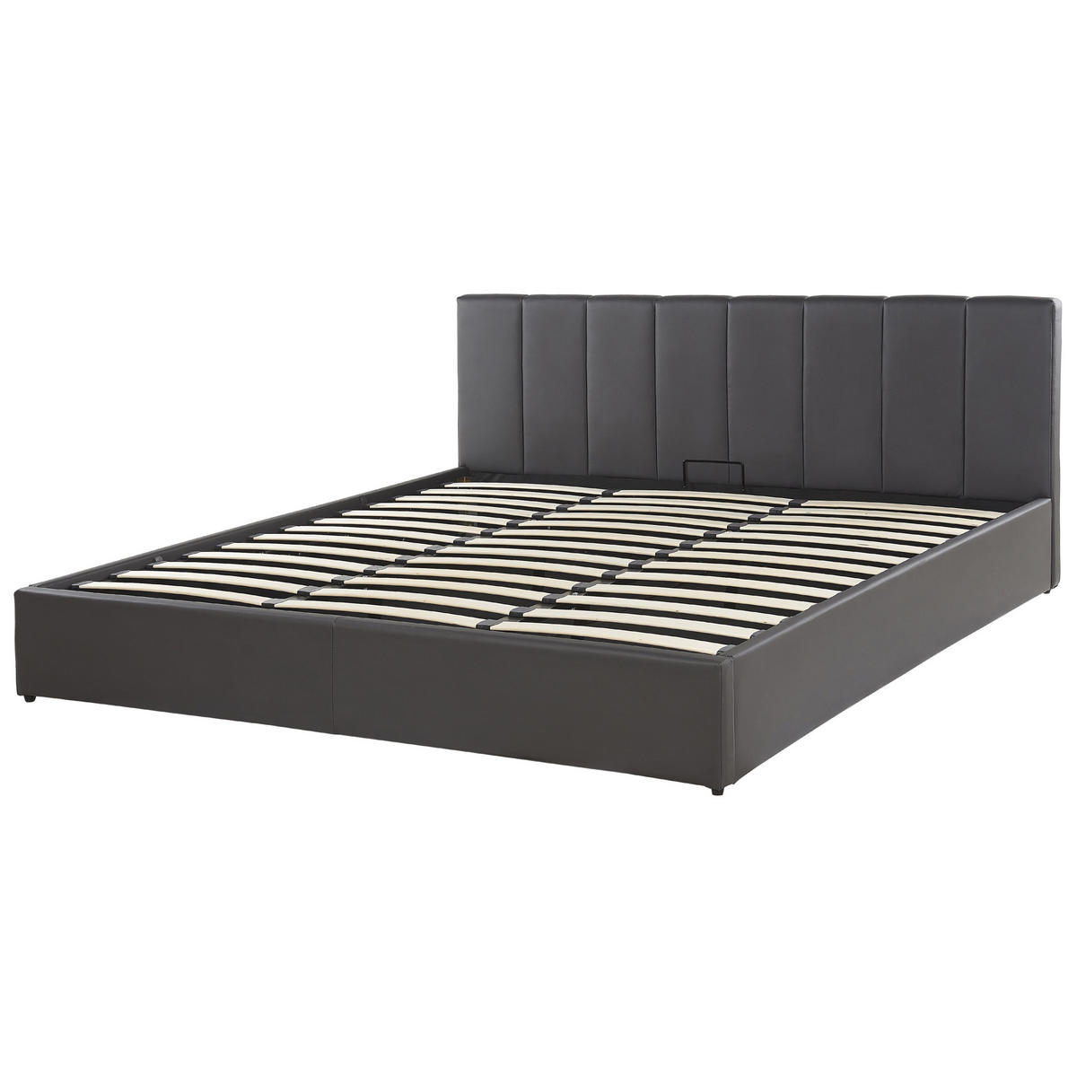 BETT 180/200 cm Dunkelgrau Dreux - Dunkelgrau, Textil (180/200cm) - Beliani