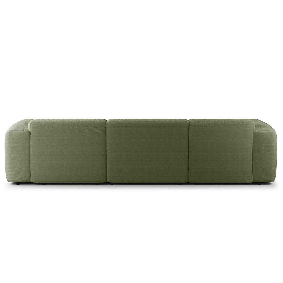 3-SITZER ECKSOFA mit Longchair - Dunkelgrün/Schwarz, Kunststoff/Textil (284/173cm) - home24