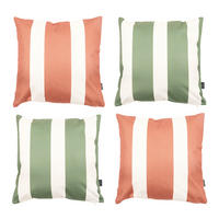 OUTDOOR-KISSEN 4er-Set - Orange/Grün, Textil (43/43cm) - icon