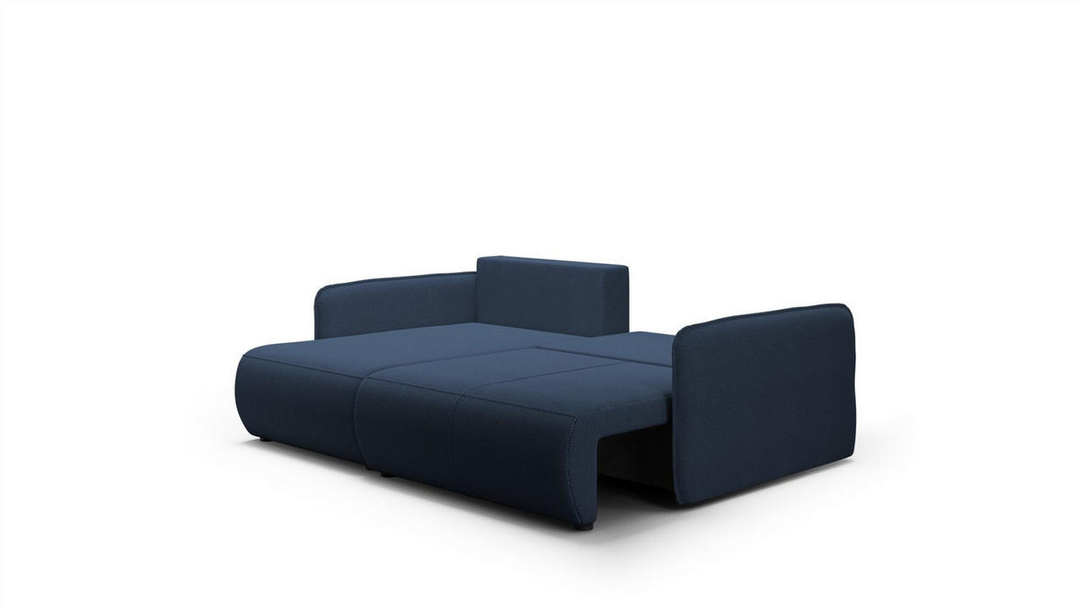 ECKSOFA Calgary - Dunkelblau, Holzwerkstoff/Textil (207/148cm) - Fun Möbel