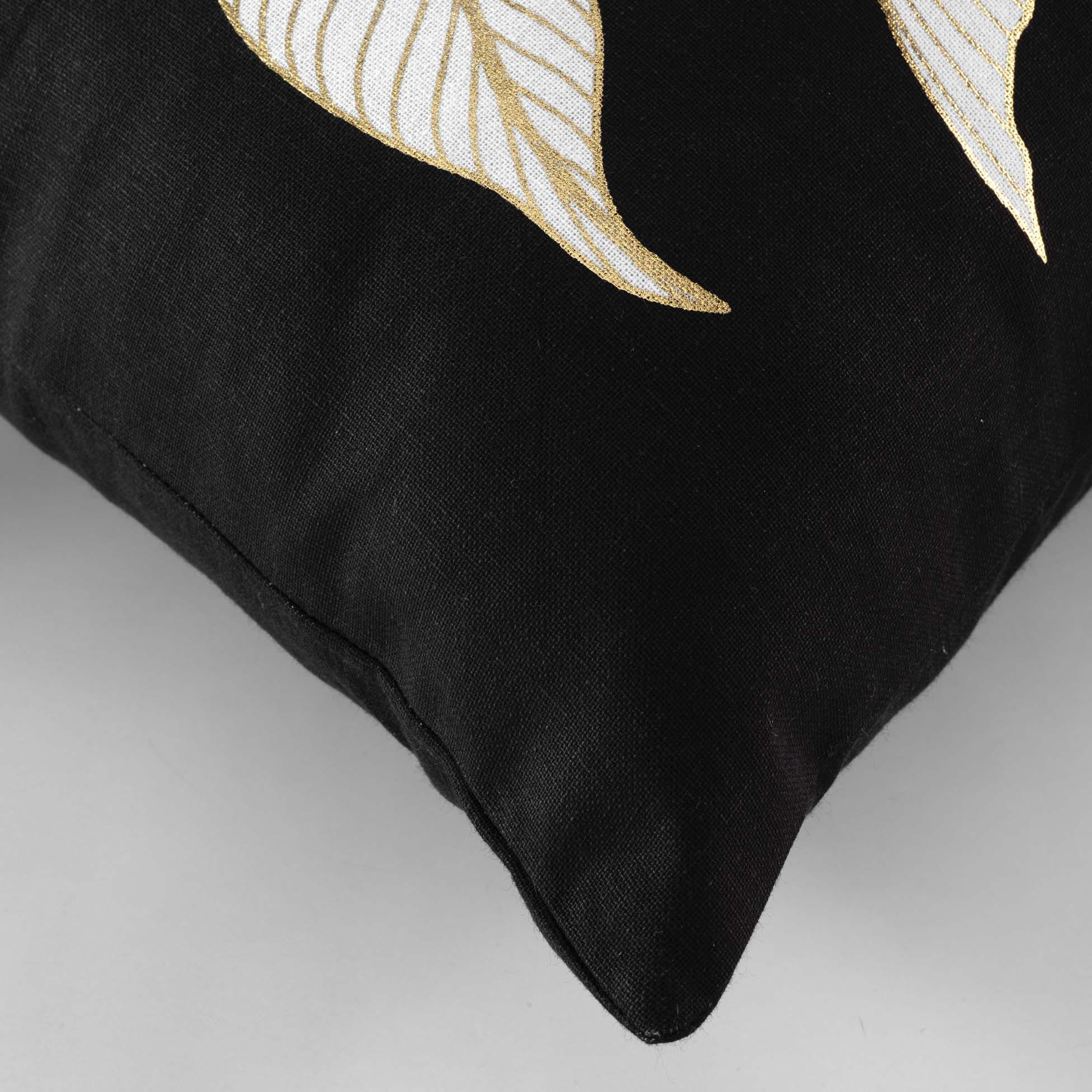 ZIERKISSEN Jill 45/45 cm - Schwarz, Naturmaterialien (45/45cm) - Douceur d´intérieur