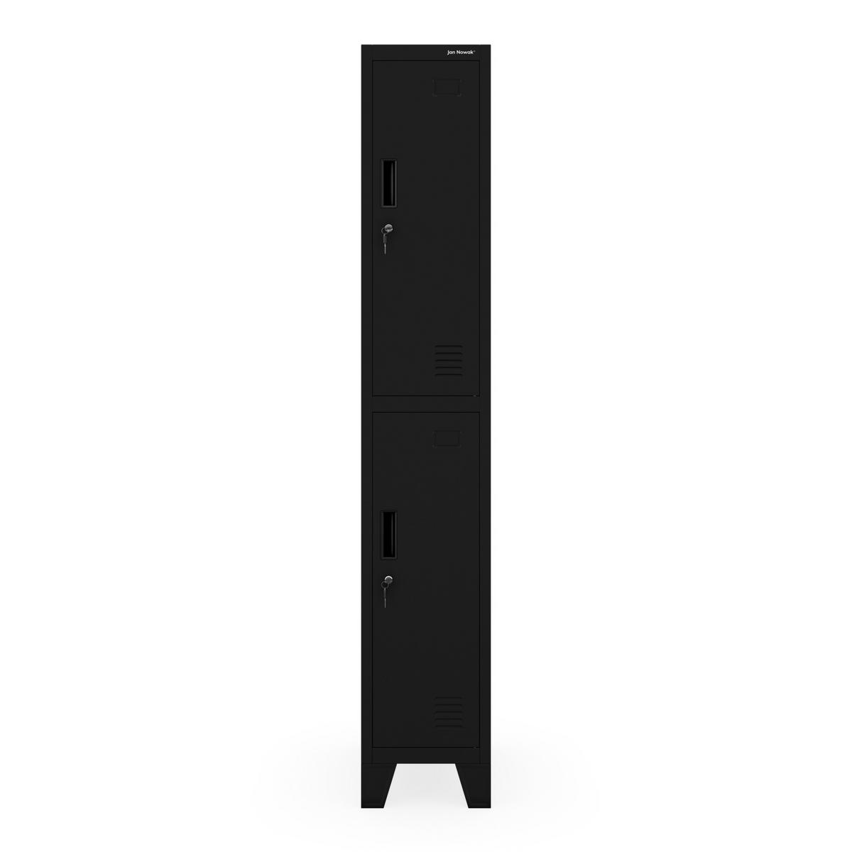 MITARBEITER-GARDEROBENSCHRANK BARTEK 1 PLUS - Schwarz, Metall (29/172/45cm)