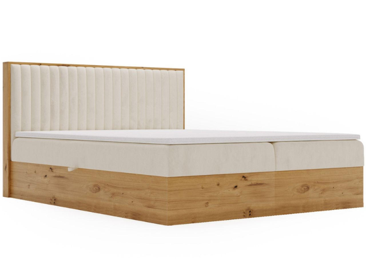 BOXBETT Forest 140x200 Beige - Beige, Holz/Textil (140/200cm) - Graingold