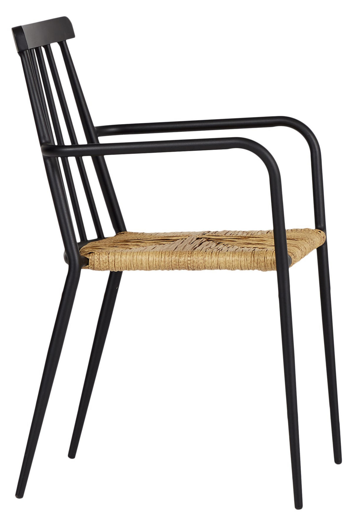 GARTENSTUHL Schwarz 4er Set - Schwarz, Holzwerkstoff (58/84/54cm) - ebuy24