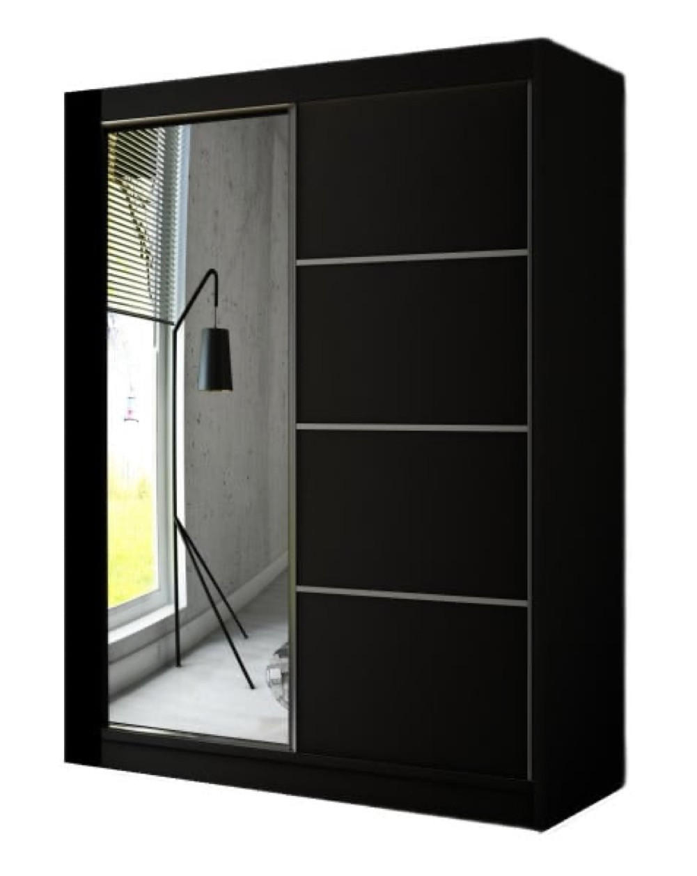 Sepro Meble Schrank Schwarz 120x215x61 cm