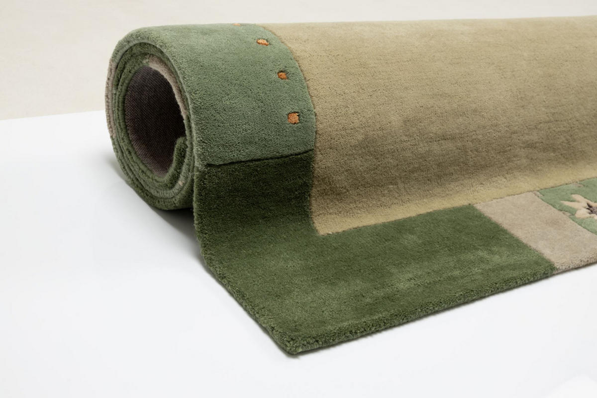HANDTUFTTEPPICH Royal Ganges 190x290 cm - Grün, Textil (190/290cm) - THEKO