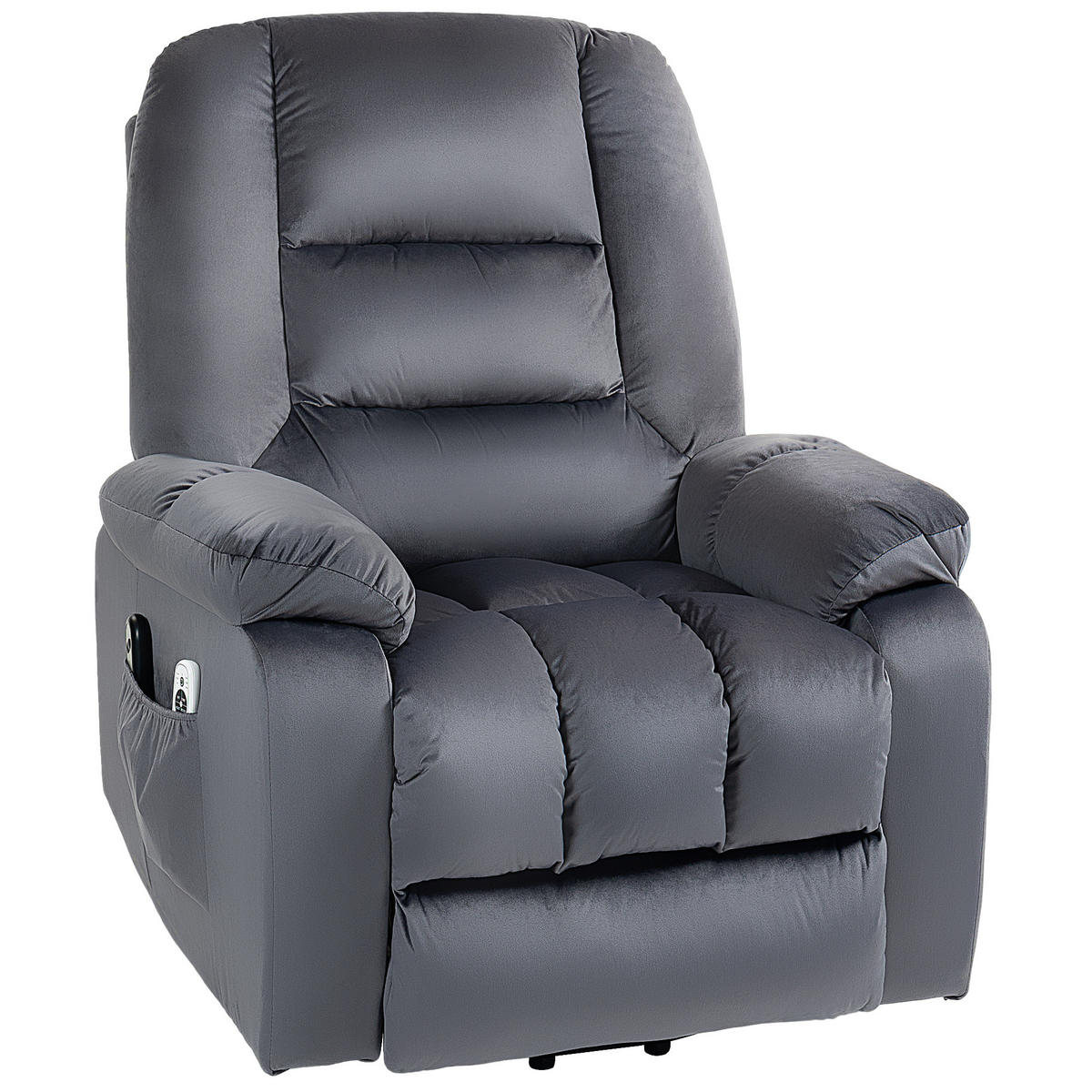 MASSAGESESSEL DE-06417 Mit Aufstehilfe, 45° Lift, 150° neigbar, 8 Massagepunkte, USB Grau - Grau, Metall (94/107/85cm) - ComfortXL