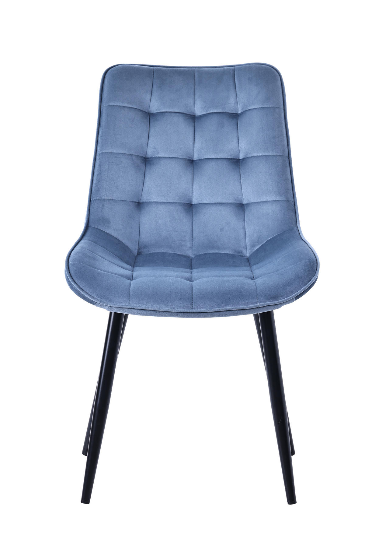 STUHL-SET 2 Stück aus Samt in Modernem Stil-YZ2 - Blau, Textil (53/88/62.5cm) - HOMAVO
