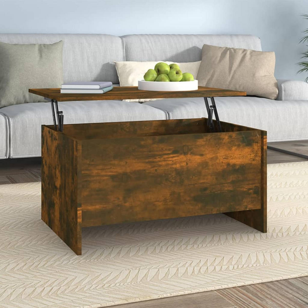 COUCHTISCH Räuchereiche 80x55,5x41,5 cm Holzwerkstoff - Braun, Holzwerkstoff (80/55.5/41.5cm) - furnicato
