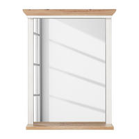 SPIEGEL - Weiß/Pinienfarben, Holzwerkstoff (65/83/15cm) - home24
