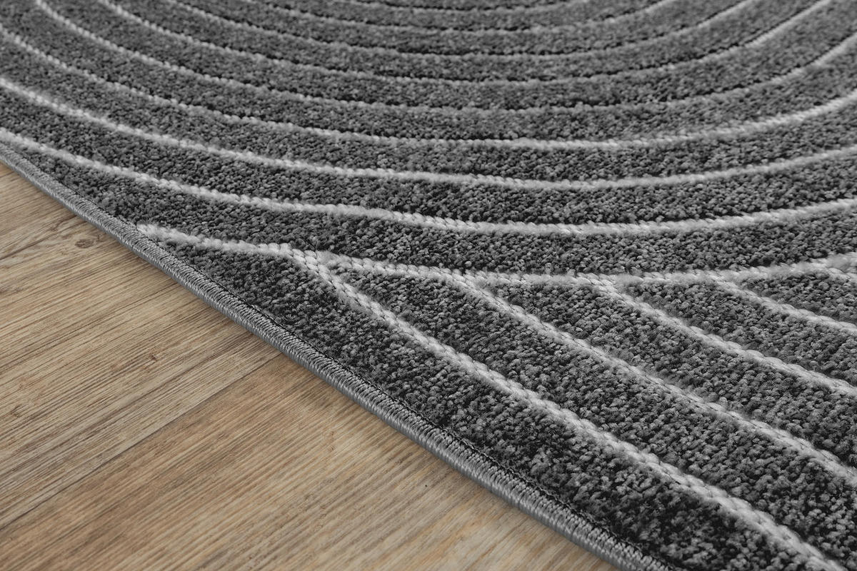 TEPPICH Outdoor Geometrisch MEZEN Polypropylen Anthrazit 200 x 280 cm - Anthrazit, Textil (200/280cm) - KADIMA DESIGN