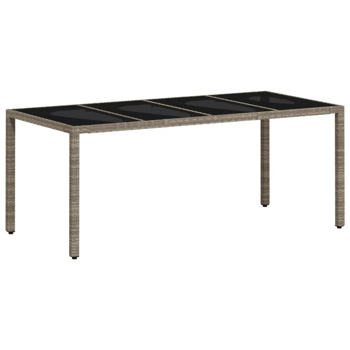 GARTENTISCH Tischund 90/75/190 cm - Grau, Naturmaterialien (190/90/75cm) - ZMH