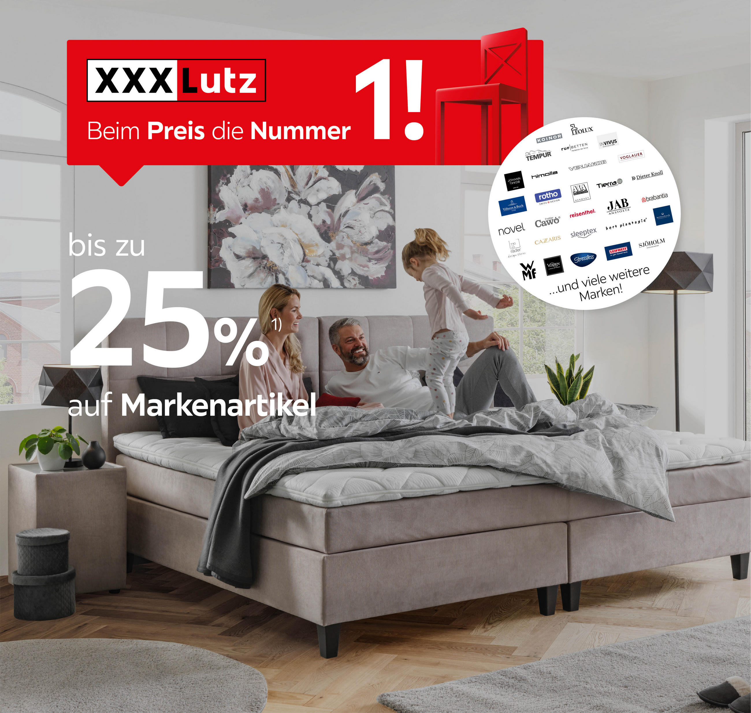 bis zu 25% auf Markenartikel