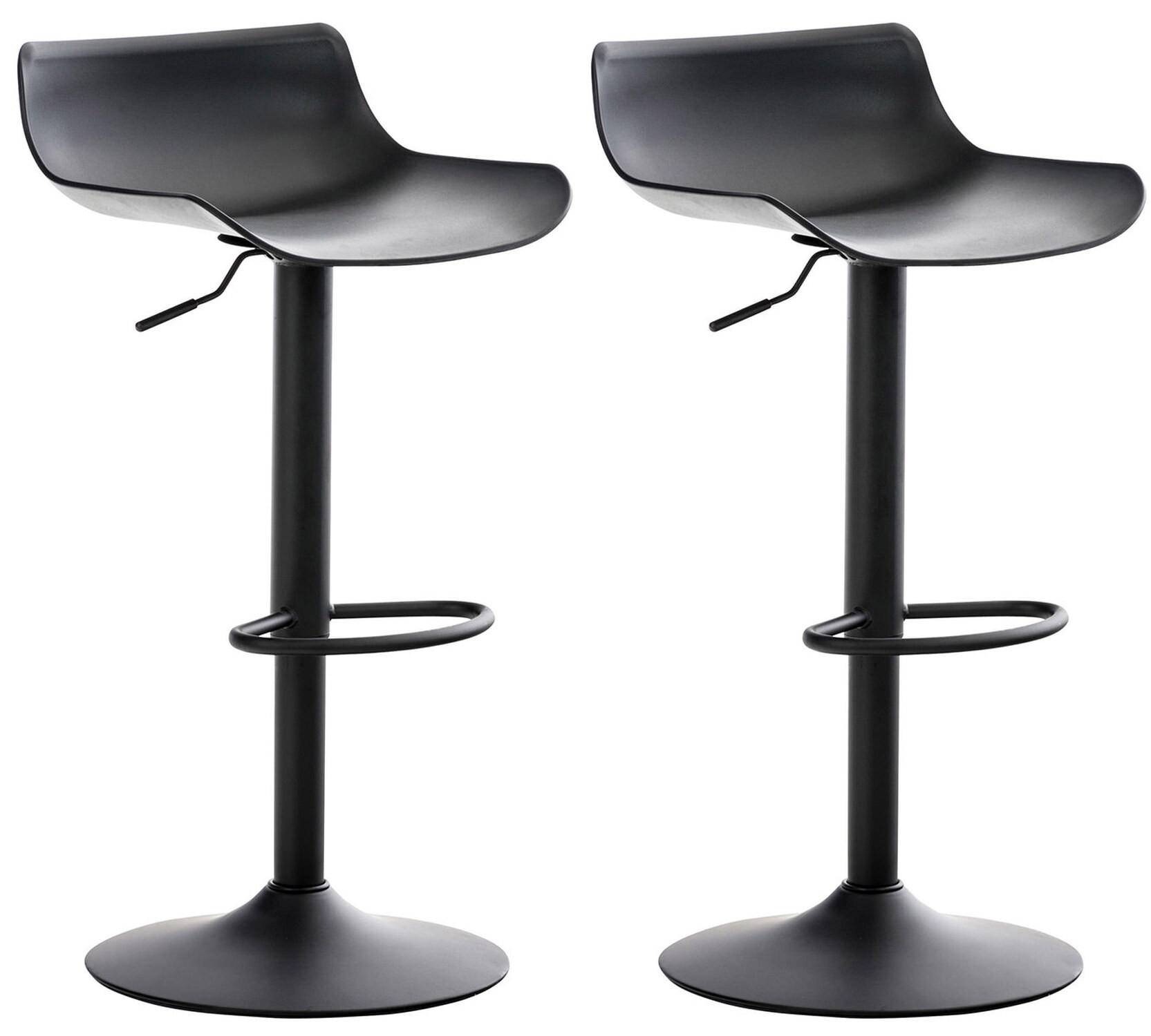 BARHOCKER Averna, 2er Set, Gestell Metall Kunststoff Schwarz - Schwarz, Kunststoff/Textil (43/96/44cm) - TPFLiving