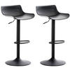BARHOCKER Averna, 2er Set, Gestell Metall Kunststoff Schwarz - Schwarz, Kunststoff/Textil (43/96/44cm) - TPFLiving