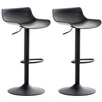 BARHOCKER Averna, 2er Set, Gestell Metall Kunststoff Schwarz - Schwarz, Kunststoff/Textil (43/96/44cm) - TPFLiving
