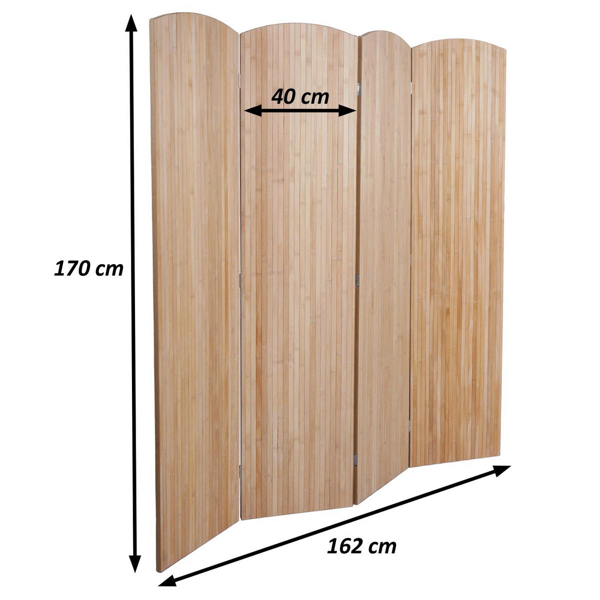 PARAVENT Braun - Braun, Holz (162/170/2cm) - MCW