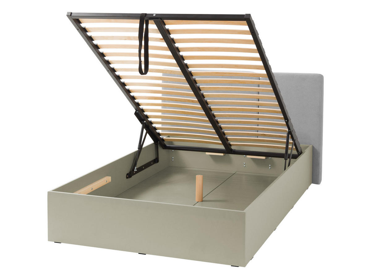 JUGENDBETT Luca LC14 - Sandfarben/Schwarz, Holzwerkstoff/Kunststoff (120/200cm) - MIRJAN24