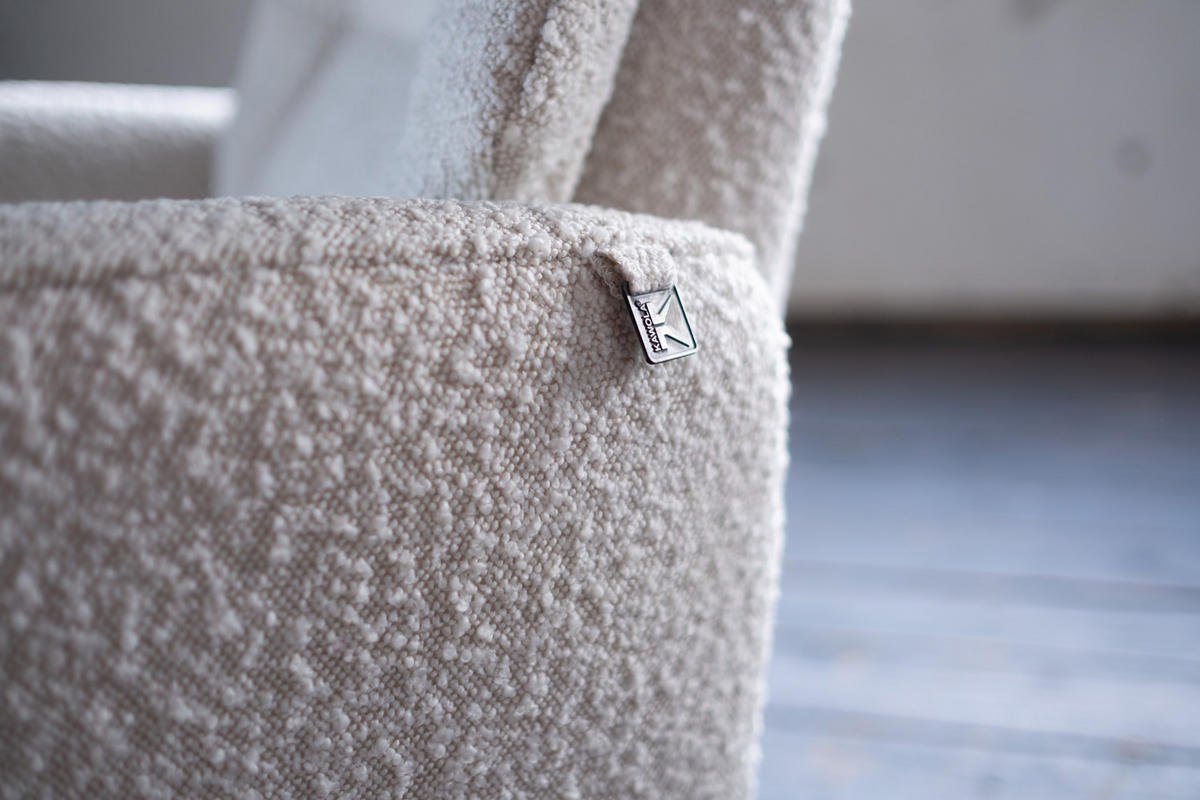 RELAXSESSEL SARI Taupe Webstoff - Taupe/Schwarz, Textil/Metall (77/108/89cm) - KAWOLA