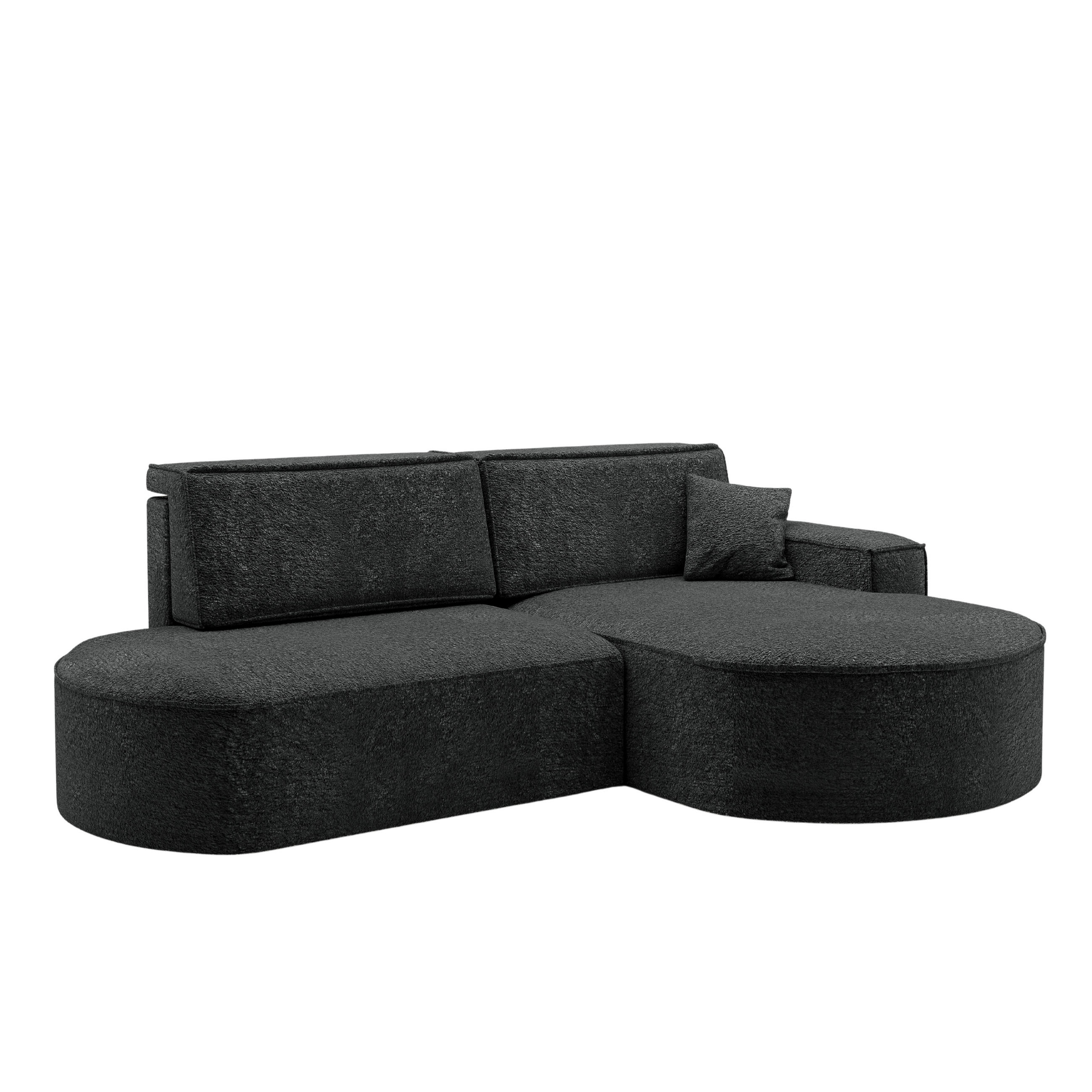 ECKSOFA Modena Pro - Komfort Und Stil stoff Arena Graphit Rechts - Graphitfarben, Holz (278/179cm) - Kaiser Möbel
