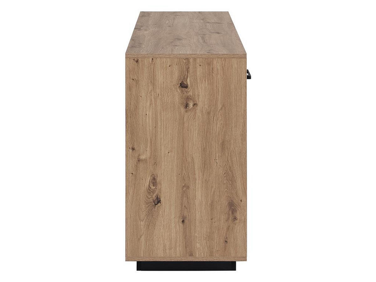 SIDEBOARD mit 3 Türen & 3 Schubladen - MDF - Naturfarben & Schwarz - NALAMANE - Naturfarben, Holz (40/75/180cm) - Vente-Unique