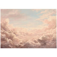 FOTOTAPETE Wolken Himmel Rosa 300x210 cm - Multicolor, Papier (300/210cm) - Wallarena