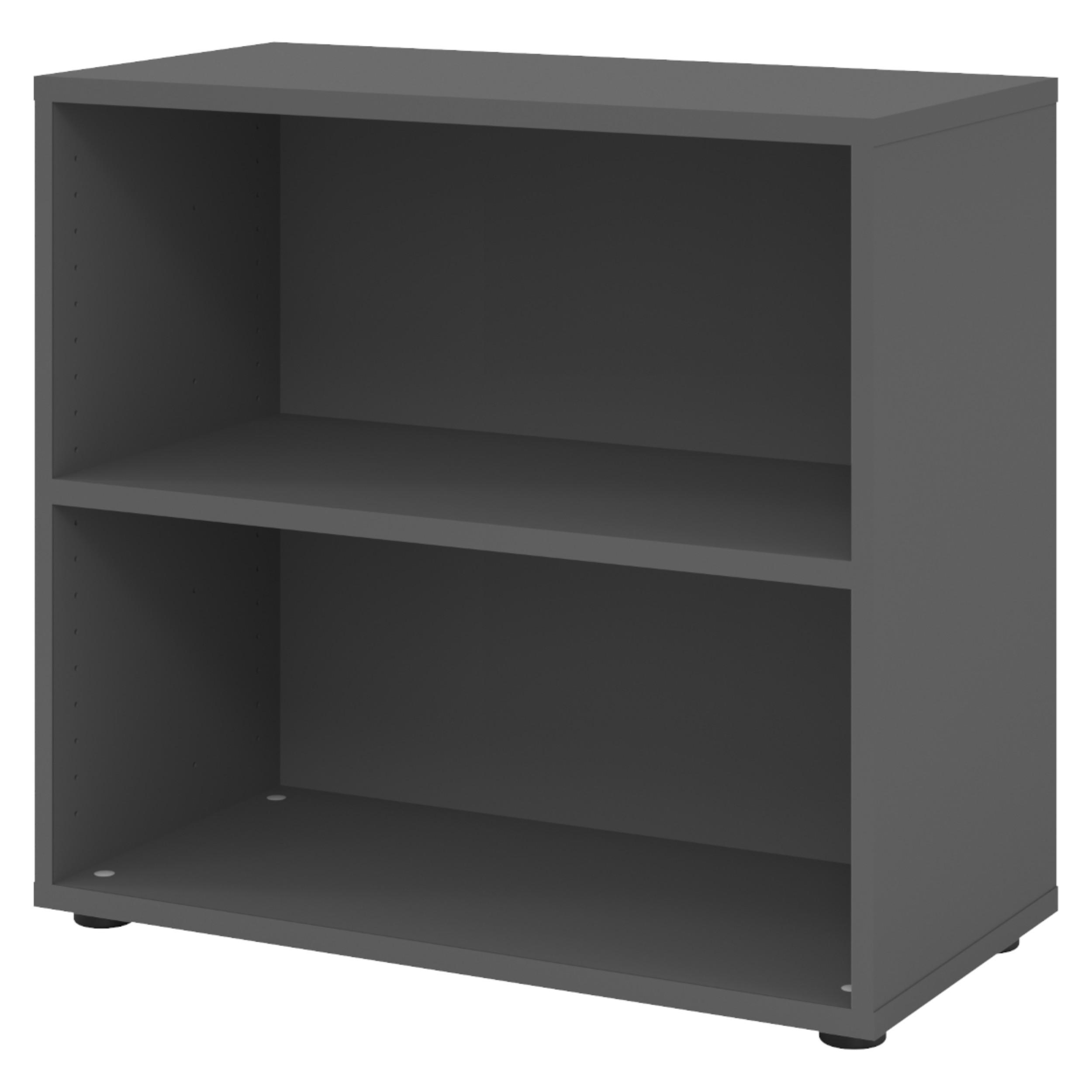 REGAL - 2 Ordnerhöhen 40/80/74,8 cm in Graphitfarben - Graphitfarben, Holzwerkstoff (80/74.8/40cm) - bümö