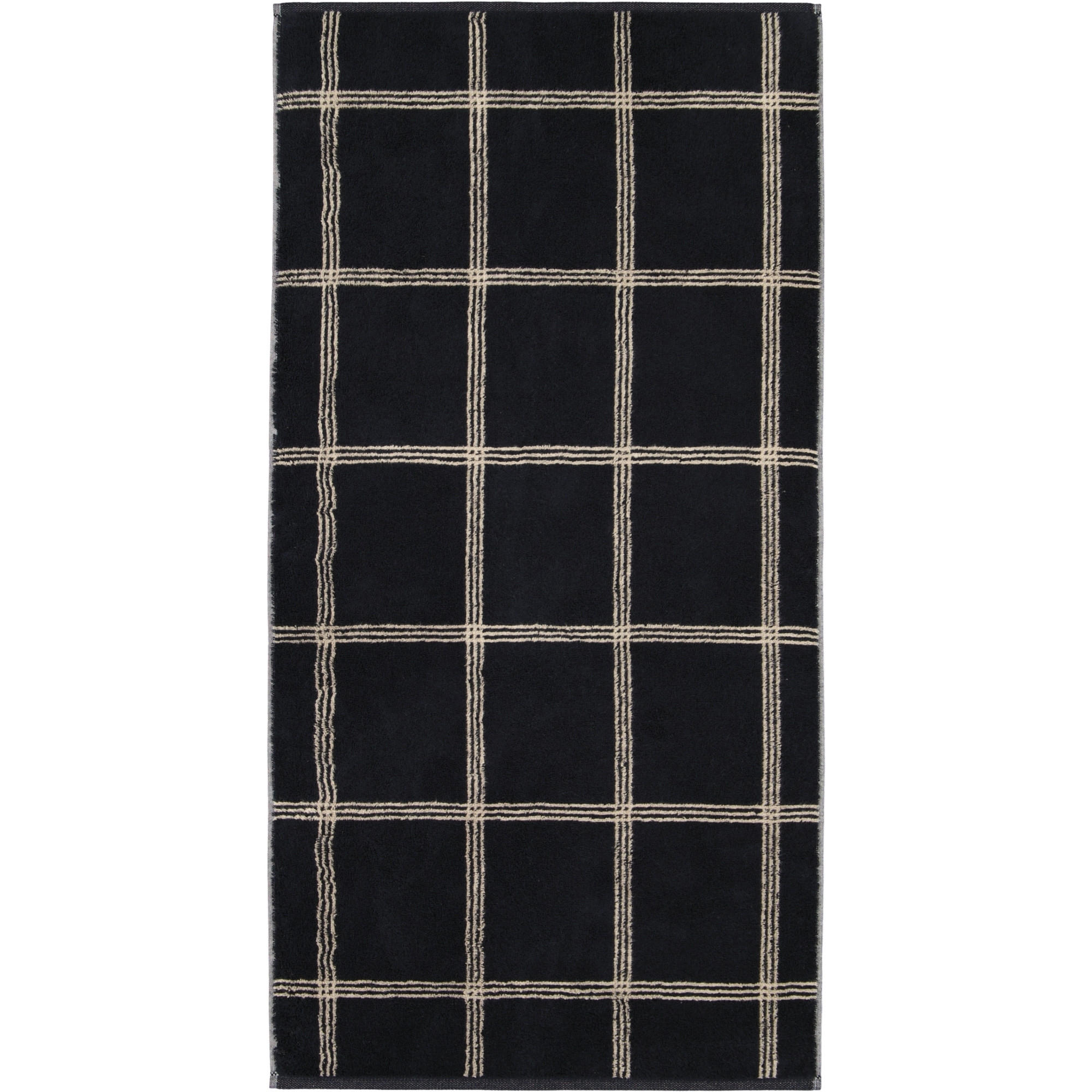 HANDTÜCHER LUXURY HOME TWO-TONE GRAFIK 604 SCHWARZ - 93 - Schwarz, Textil (50/100cm) - Cawoe