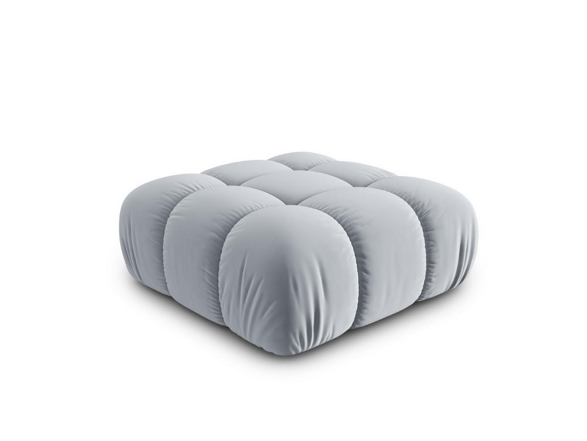 POUF Bellis aus Samt hellblau - Hellblau, Textil (94/39/94cm) - Micadoni