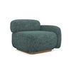 SOFAELEMENT Rechts Strukturstoff Stoff Blau - Blau/Blaugrau, Holz/Textil (95/73/95cm) - Makamii