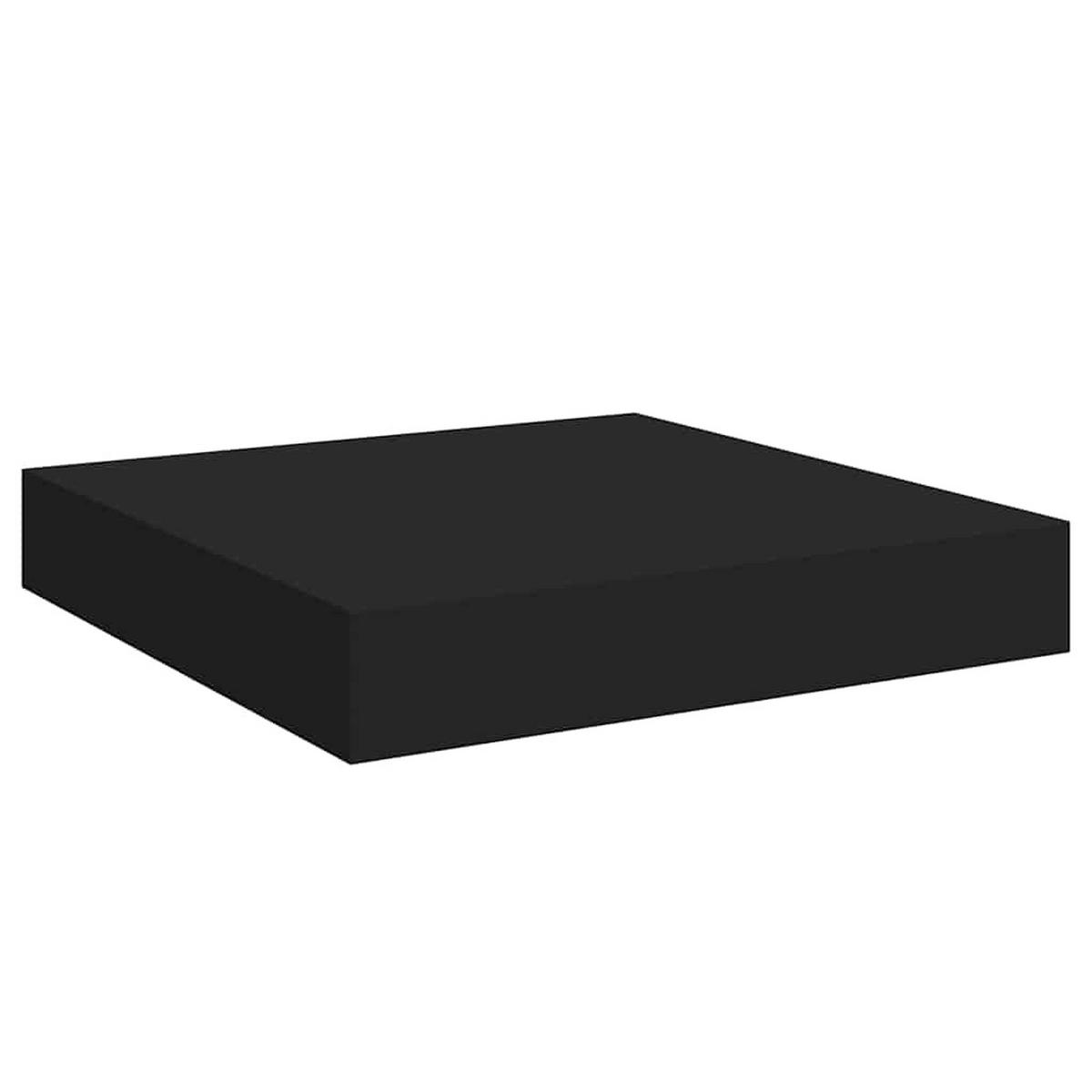 WANDBOARDSET 4-teilig 23/23,5/3,8 cm aus MDF Schwarz - Schwarz, Holzwerkstoff (23.5/3.8/23cm) - vidaXL
