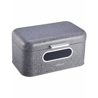 BROTKASTEN Grau 30/19.5/15.8 cm KH1080 - Grau, Metall (19.5/15.8/30cm) - Kinghoff 