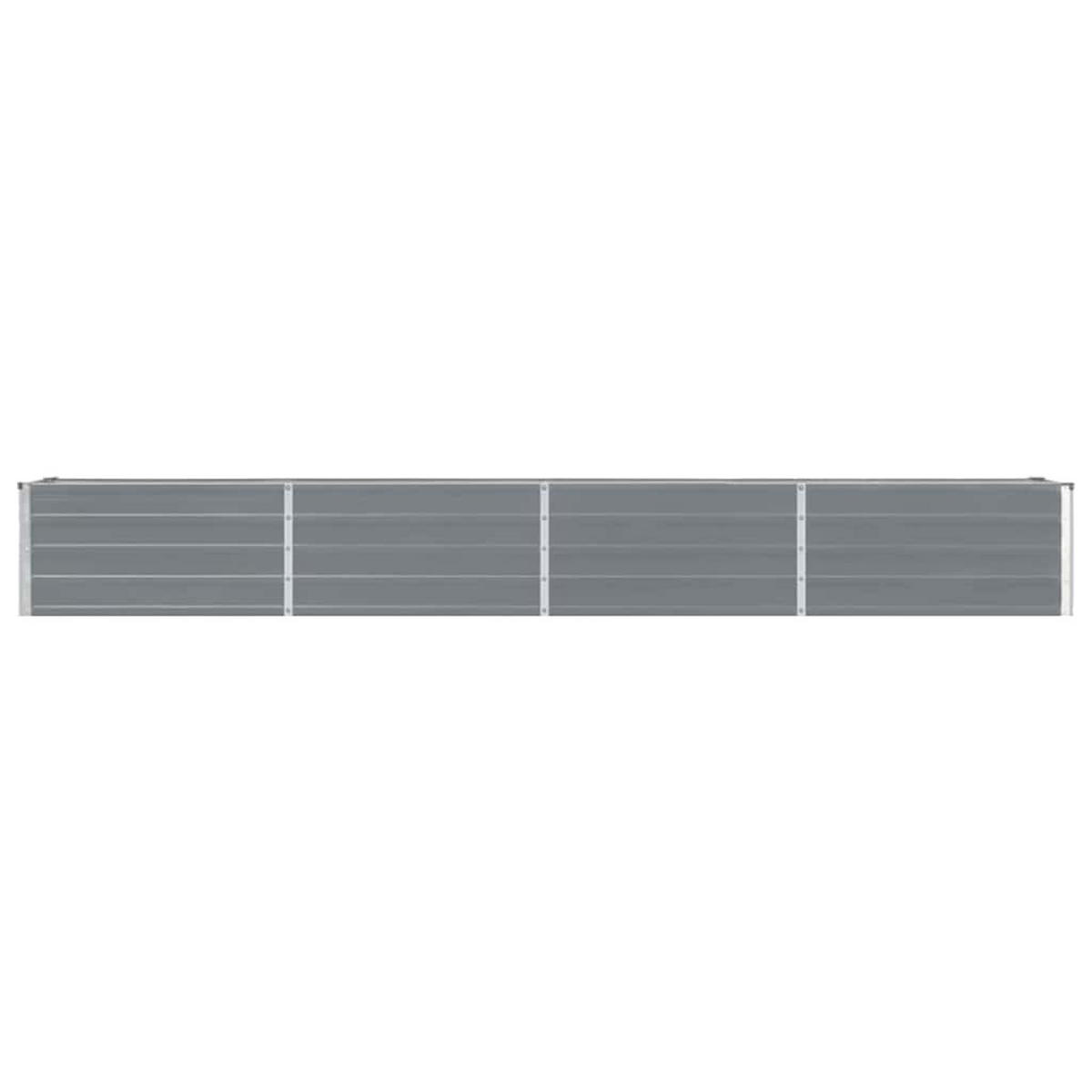 HOCHBEET 320/40/45 cm, aus Verzinkter Stahl, Grau - Grau, Metall (40/45/320cm) - vidaXL