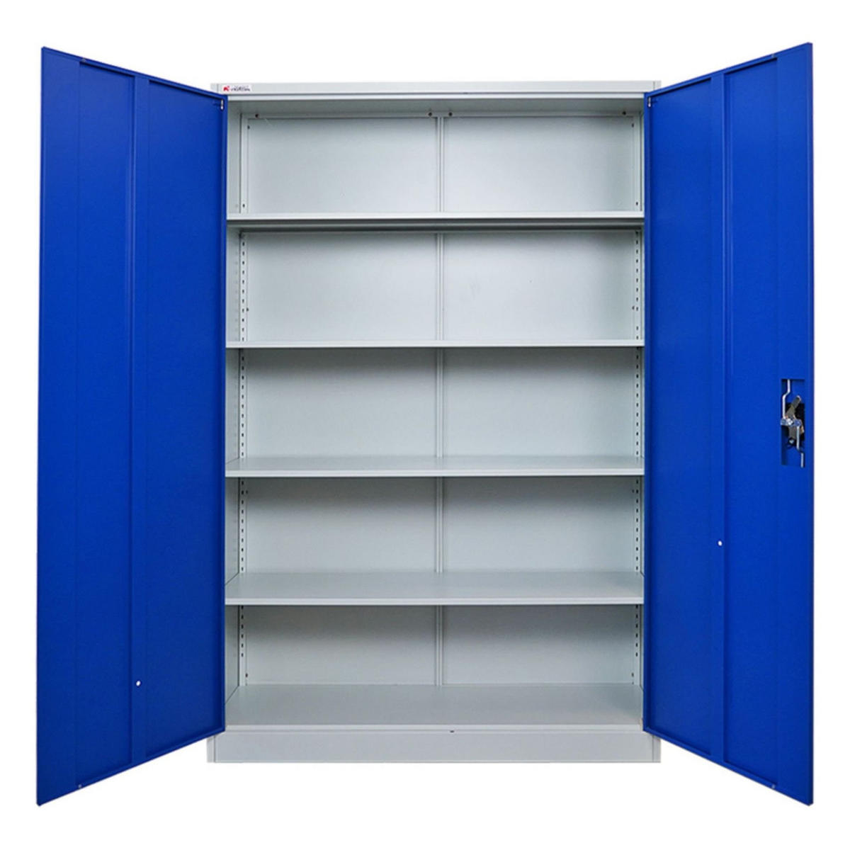 FLÜGELTÜRENSCHRANK Elephant 2er Set Stahl komplett montiert 180x120x40cm Blau/Lichtgrau - Blau/Schwarz, Metall (240/180/40cm) - PROREGAL