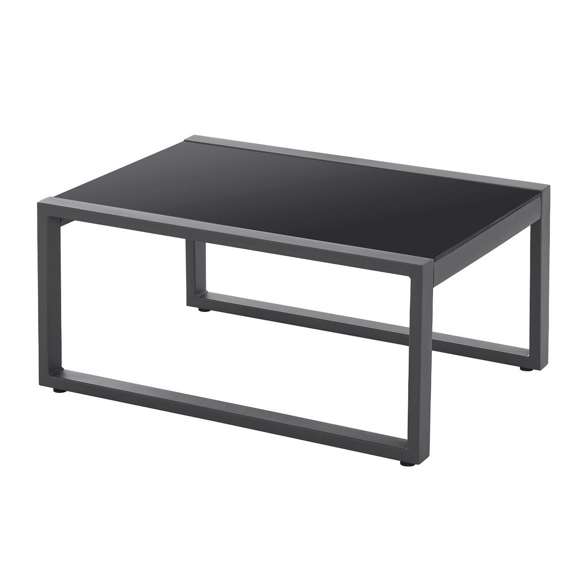 GARTENLOUNGE Maui Grau - Dunkelgrau/Grau, Metall - SVITA