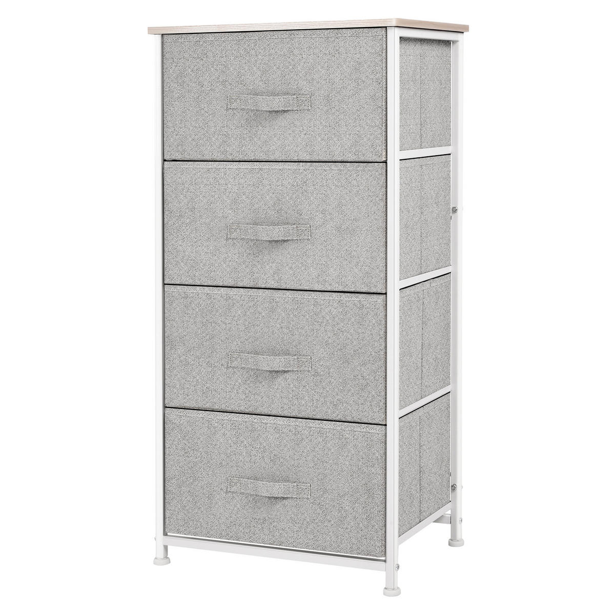KOMMODE DE-12338 4 Schubladen 45/30/92 cm - Grau, Metall (45/92/30cm) - ComfortXL