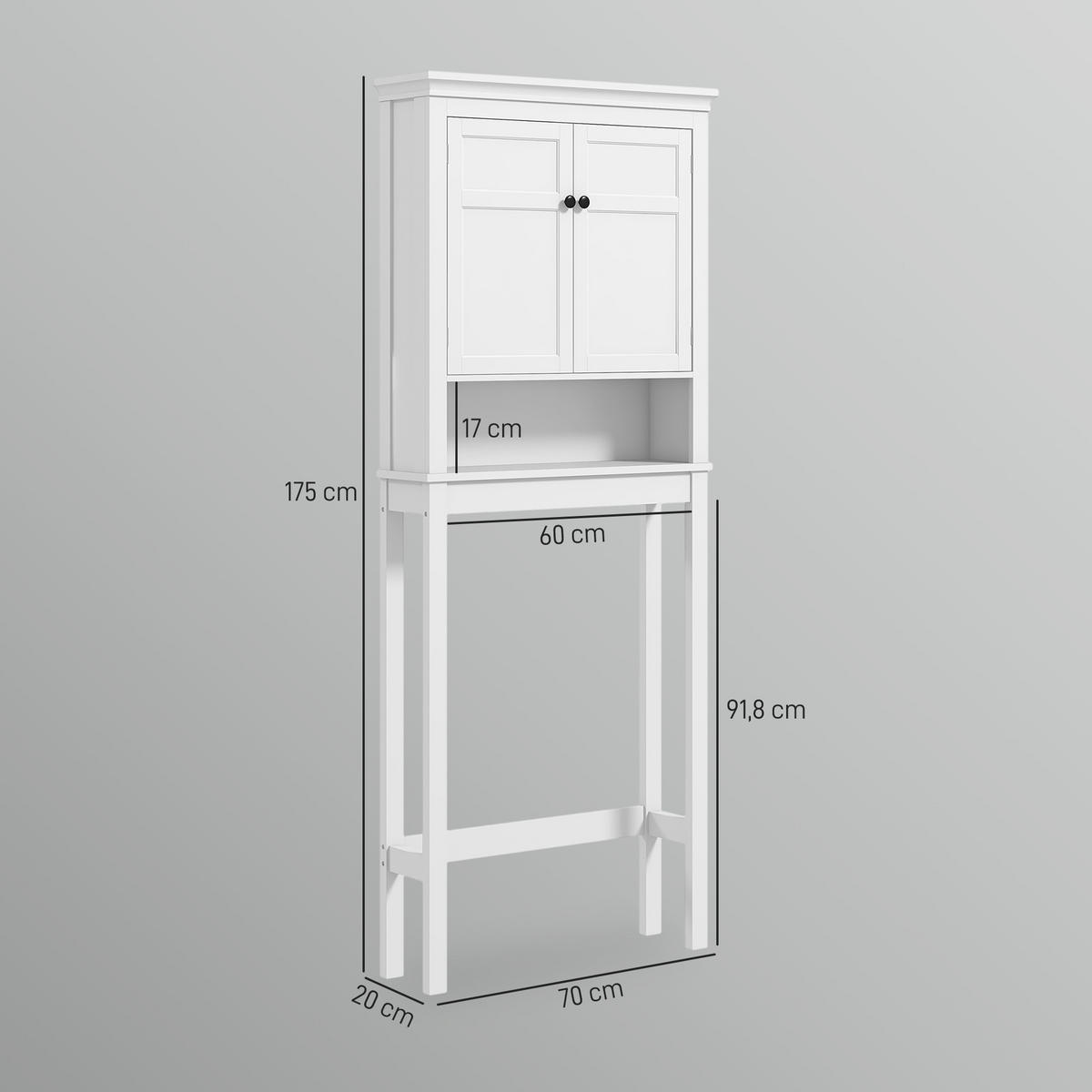 HÄNGESCHRANK Weiß 1 Stück - Weiß, Kunststoff (70/175/20cm) - GiPP
