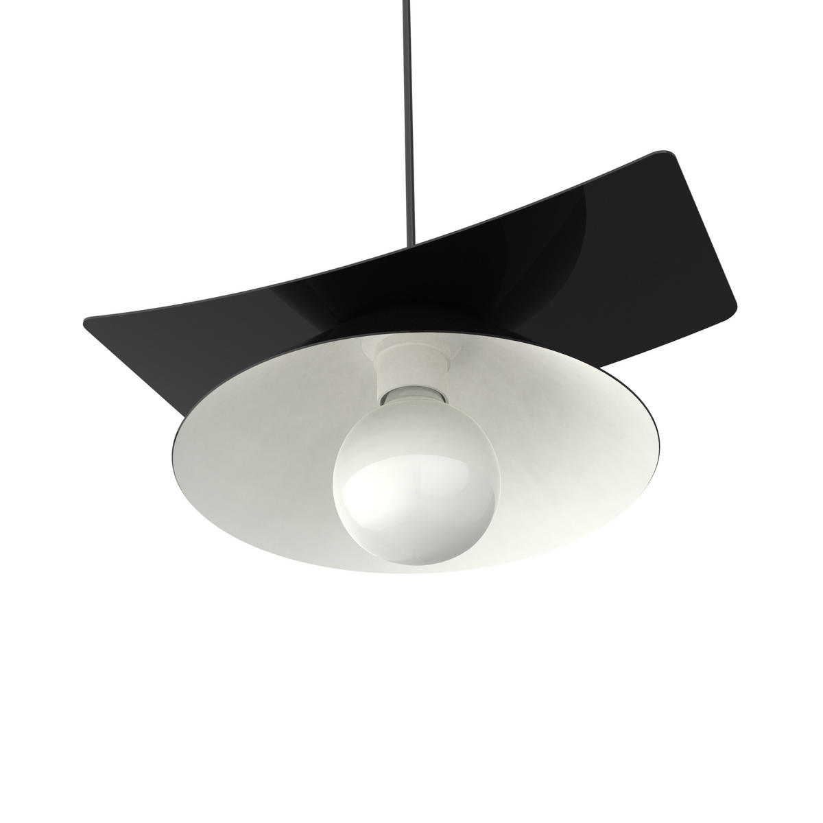 HÄNGELEUCHTE Miller D25 - Schwarz, Metall (25/34/10cm) - Lumicom